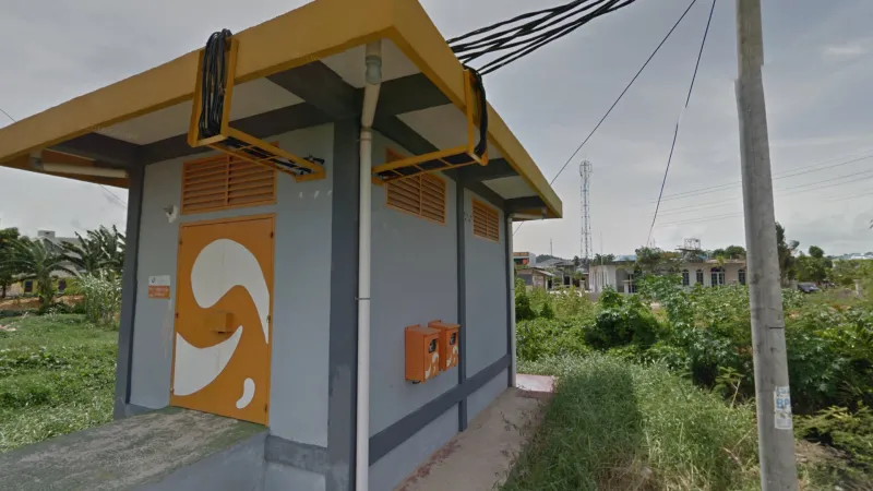 Batam Orange White Electrical Box
